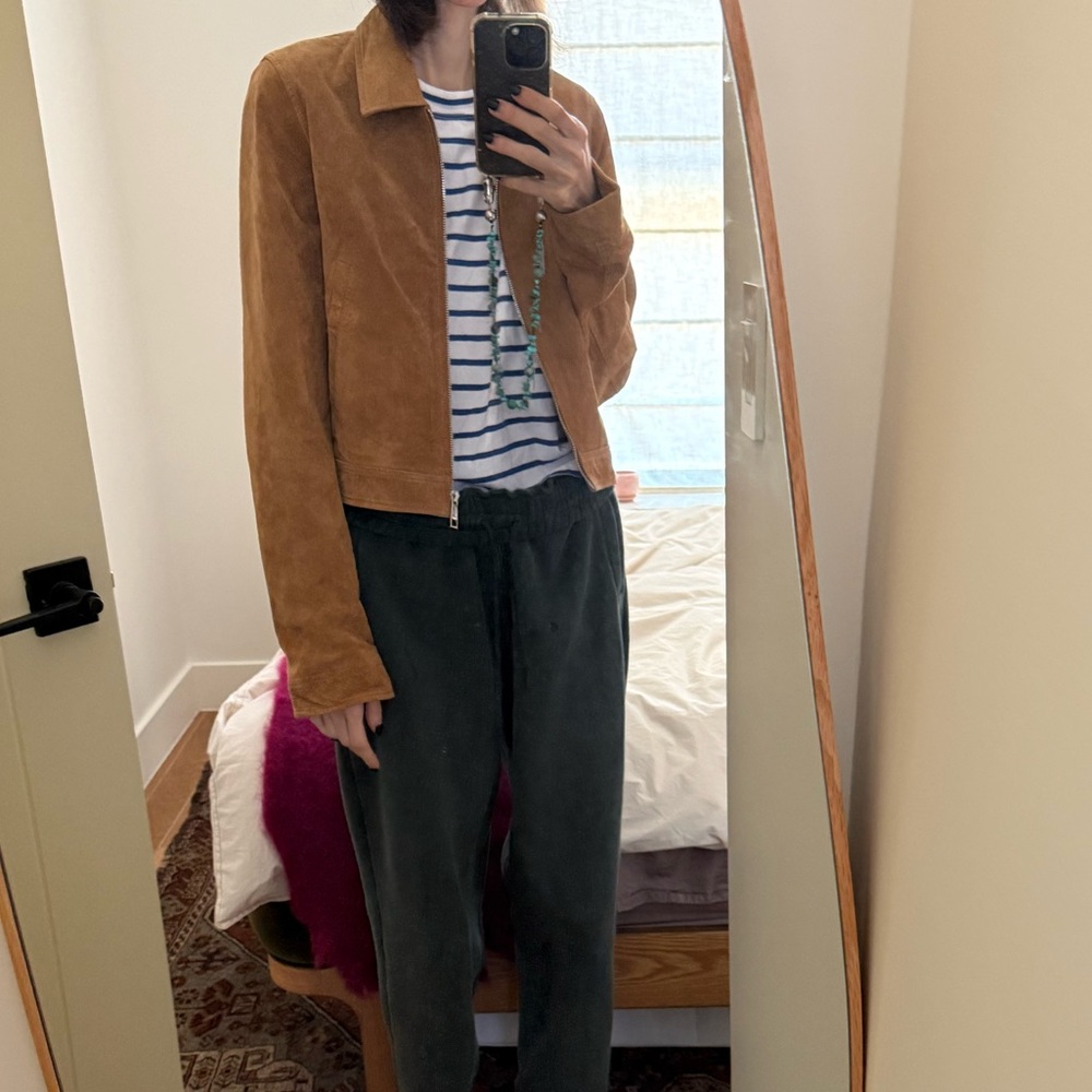 ZARA Ladies Suede Zip Jacket - Picture 5 of 13